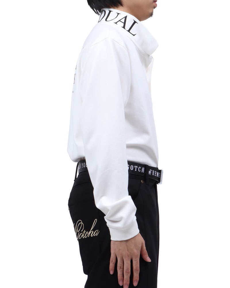 ホワイト：173cm63kg(Lサイズ着用)