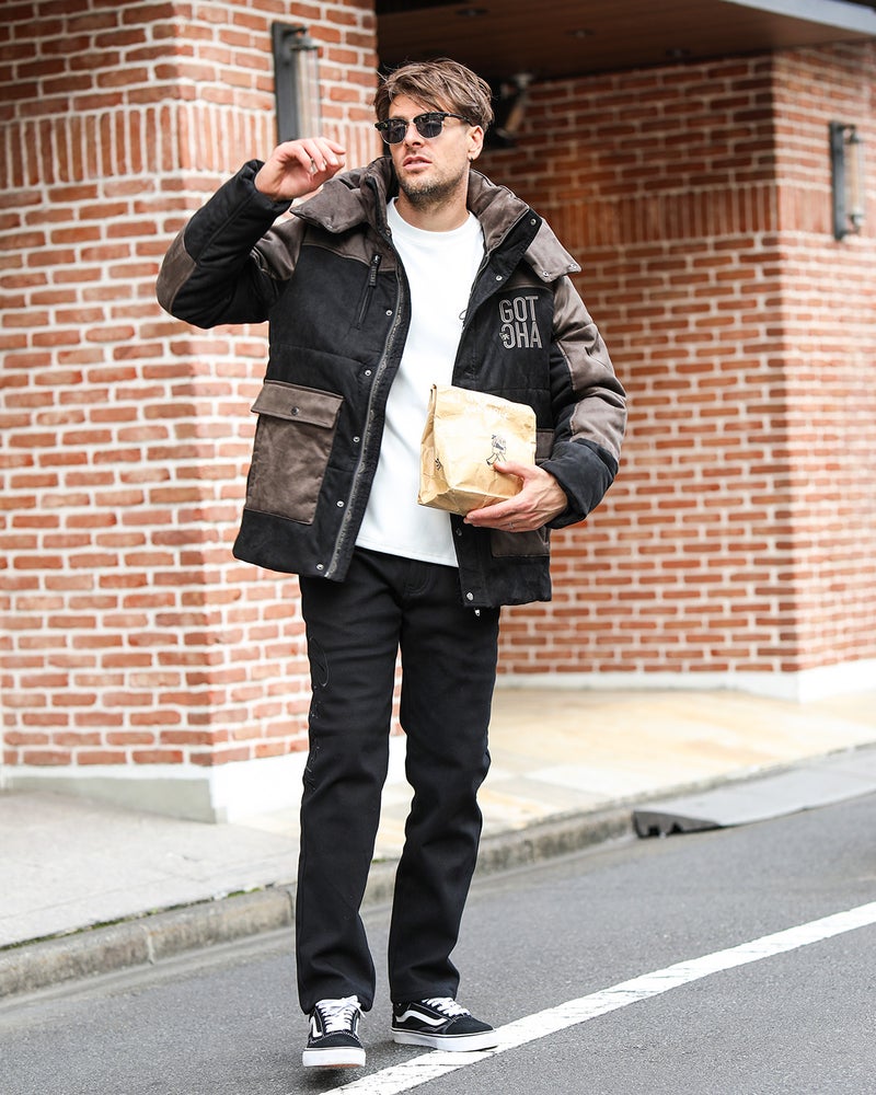 ブラック：183cm/70kg(Lサイズ着用)