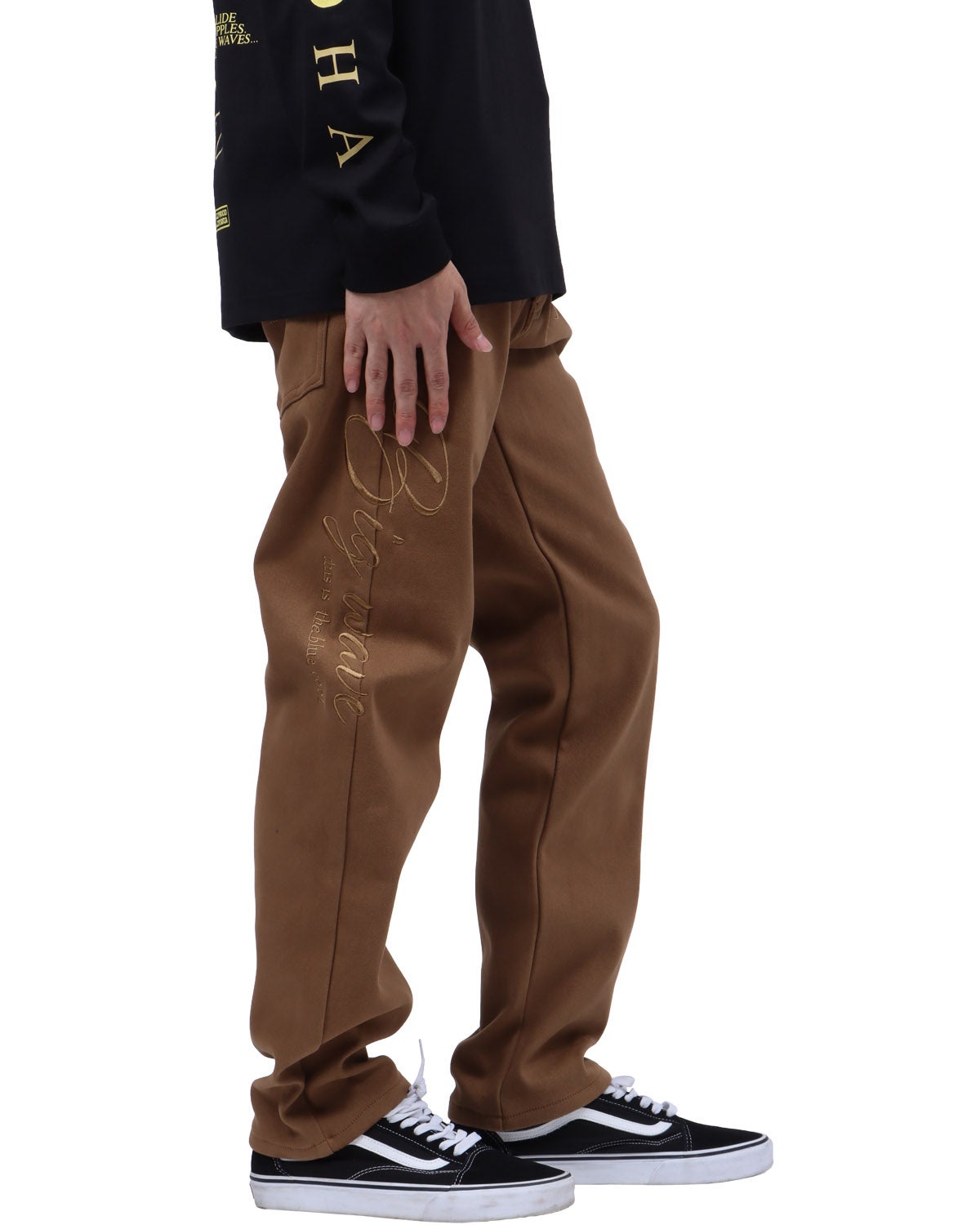 ベージュ：173cm63kg(Lサイズ着用)