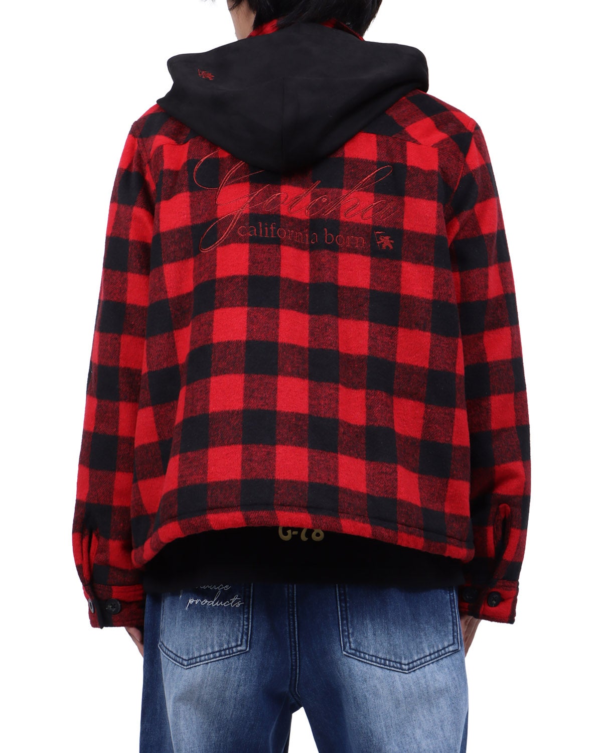 レッド：173cm63kg(Lサイズ着用)